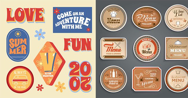 Top 10+ mẫu sticker Vintage vector đẹp, cute, chất, ngầu