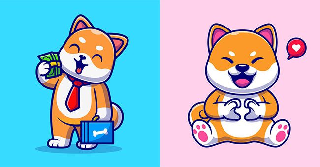 Top 10+ mẫu sticker chó Shiba vector đẹp, cute, chất, ngầu