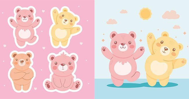 Top 10+ mẫu sticker gấu sinh nhật vector đẹp, chất, cute
