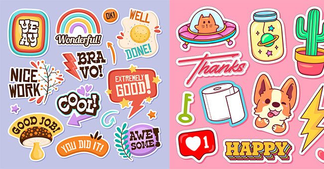 Top 10+ mẫu sticker hình vẽ icon vector đẹp, chất, ngầu