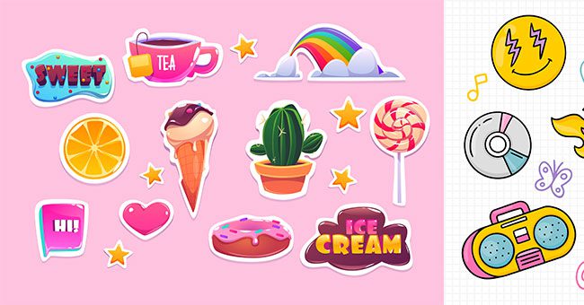 Top 10+ mẫu sticker Kawaii vector đẹp, cute, chất, ngầu