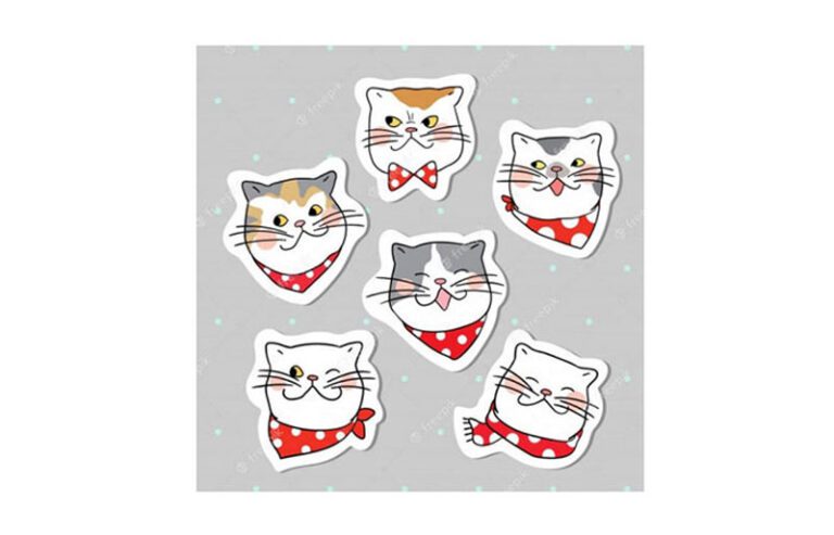 Top 10+ mẫu sticker con mèo vector đẹp, chất, ngầu, cute
