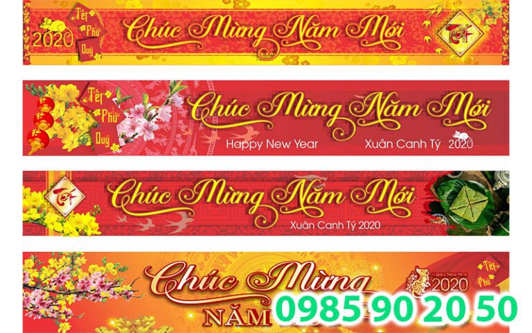 Top 10+ mẫu băng rôn chúc mừng năm mới đẹp, ấn tượng