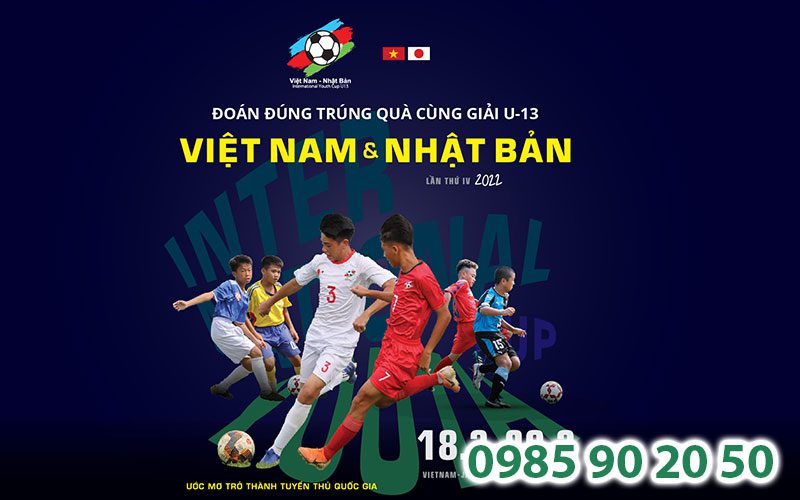 Mẫu băng rôn giải bóng đá giao hữu Việt nam & Nhật Bản