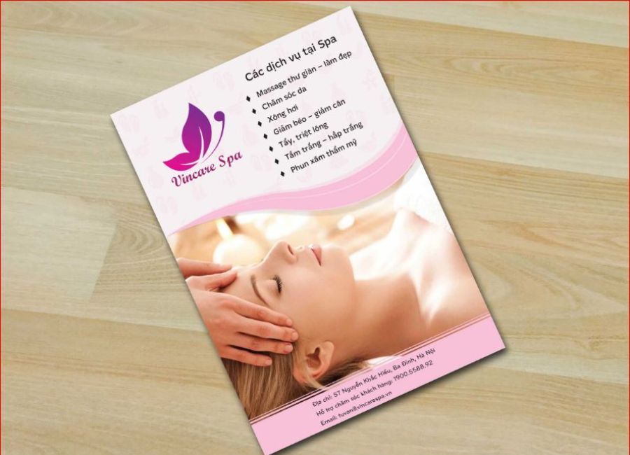 Mẫu tờ rơi quảng cáo Spa mềm mại, nhẹ nhàng