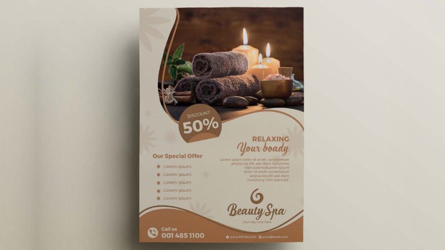 thiết kế tờ rơi quảng cáo spa