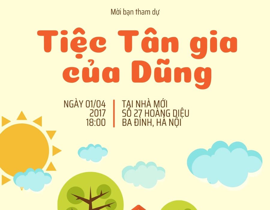 Có rất nhiều mẫu thiết kế thiệp mời tân gia 