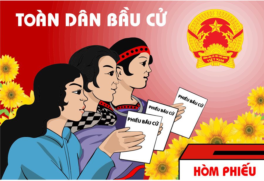Mẫu băng rôn tuyên truyền vận động bầu cử đẹp, đơn giản Mẫu băng rôn vận động bầu cử toàn dân