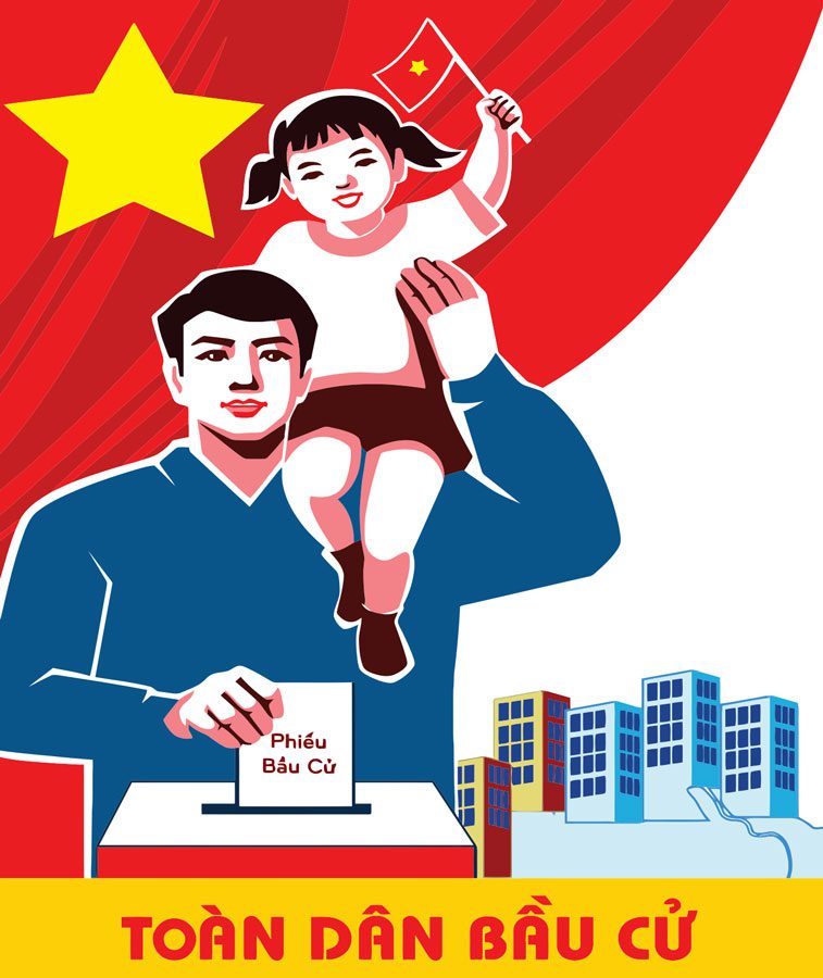 Mẫu băng rôn tuyên truyền vận động bầu cử đẹp, đơn giản Mẫu băng rôn bầu cử 05