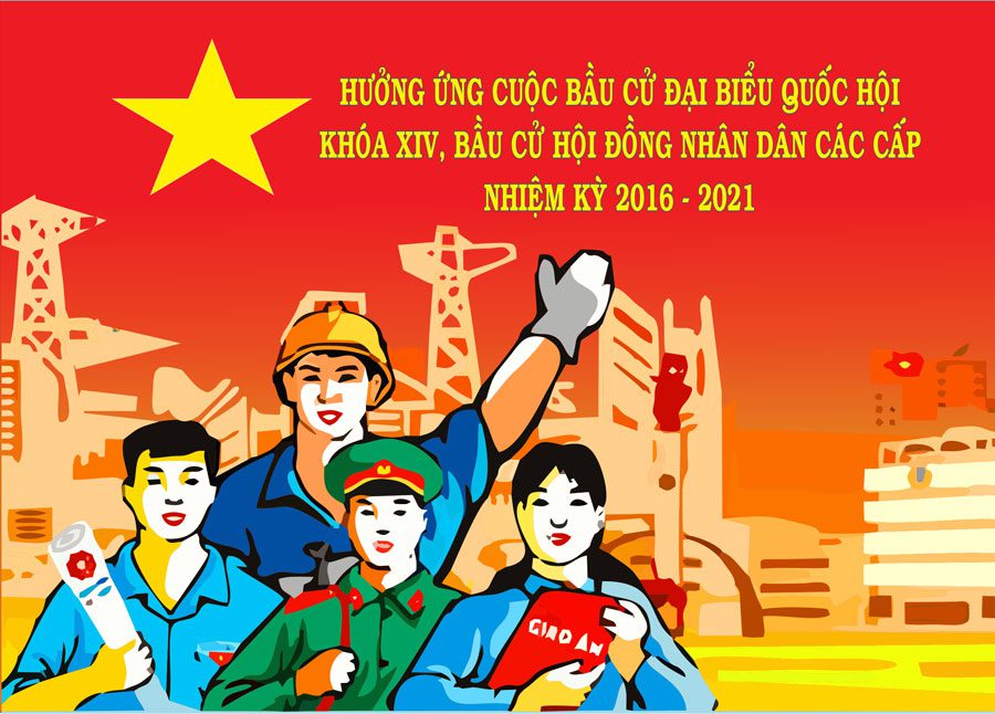 Mẫu băng rôn tuyên truyền vận động bầu cử đẹp, đơn giản Mẫu băng rôn bầu cử 07