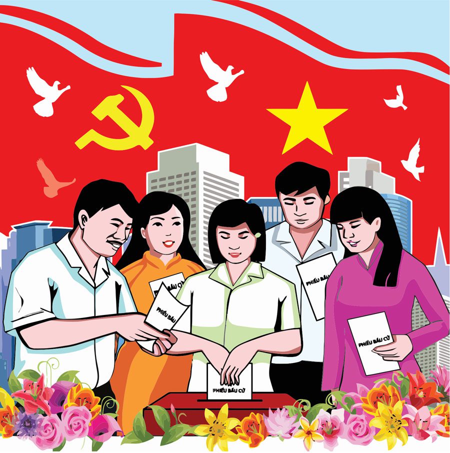 Mẫu băng rôn tuyên truyền vận động bầu cử đẹp, đơn giản