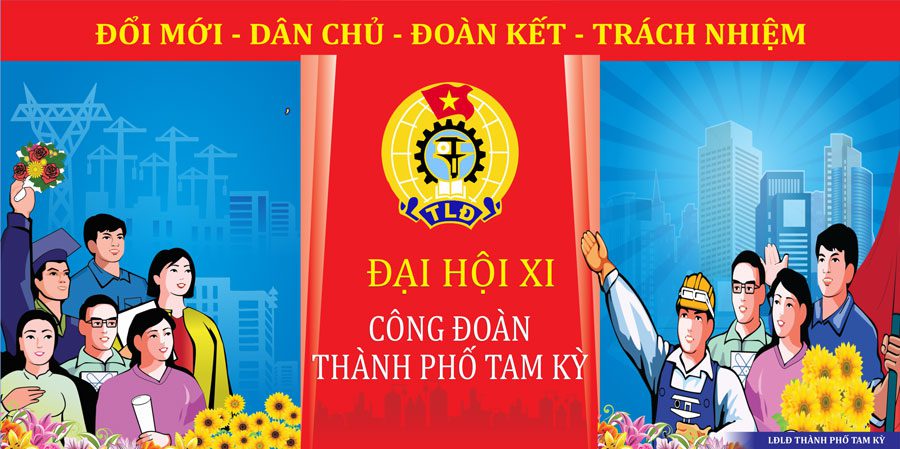Mẫu băng rôn Kỷ niệm Ngày thành lập Công Đoàn Việt Nam 28/7 Mẫu băng rôn đại hội Công Đoàn 05