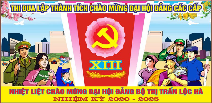 Mẫu băng rôn Đại hội Đảng 02