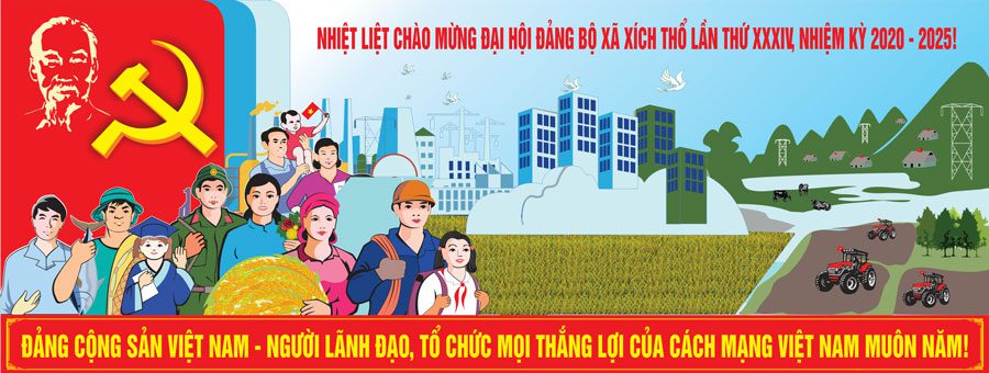 Mẫu băng rôn Đại hội Đảng 13