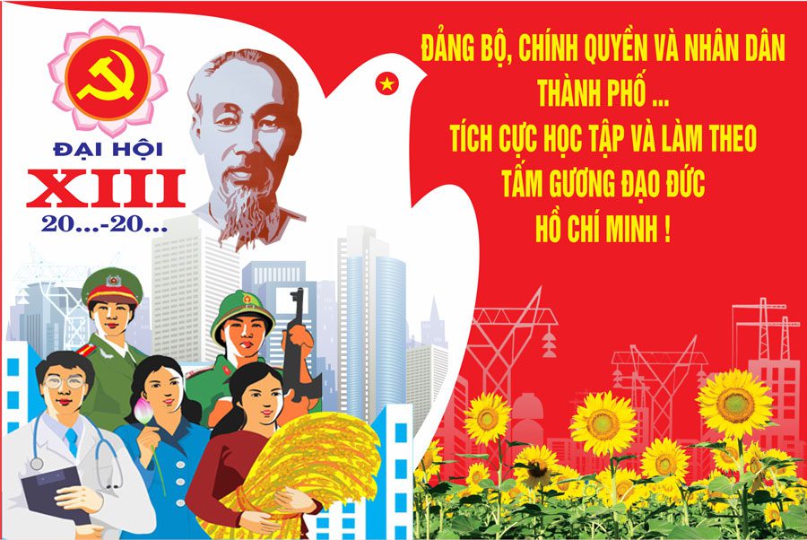 Mẫu băng rôn Đại hội Đảng 17