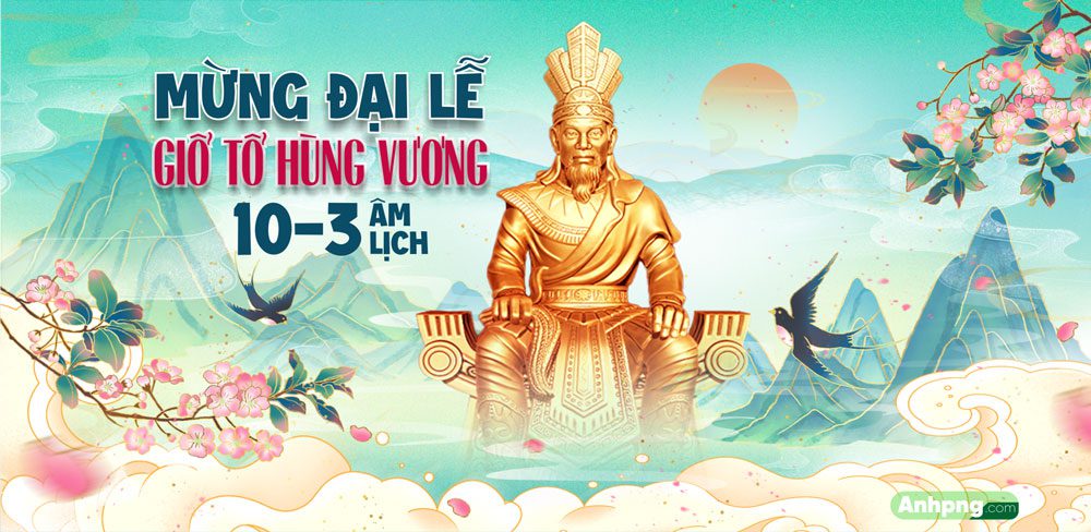 Mẫu băng rôn kỷ niệm Lễ Giỗ Tổ Hùng Vương 10/3 âm lịch