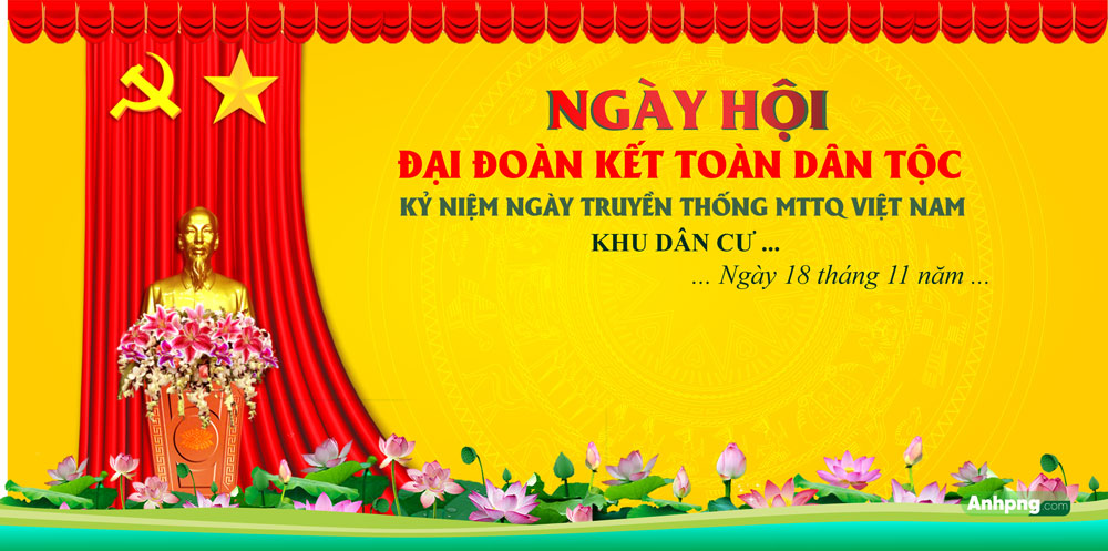 Mẫu băng rôn khẩu hiệu Ngày Đại đoàn kết Dân Tộc 18/11