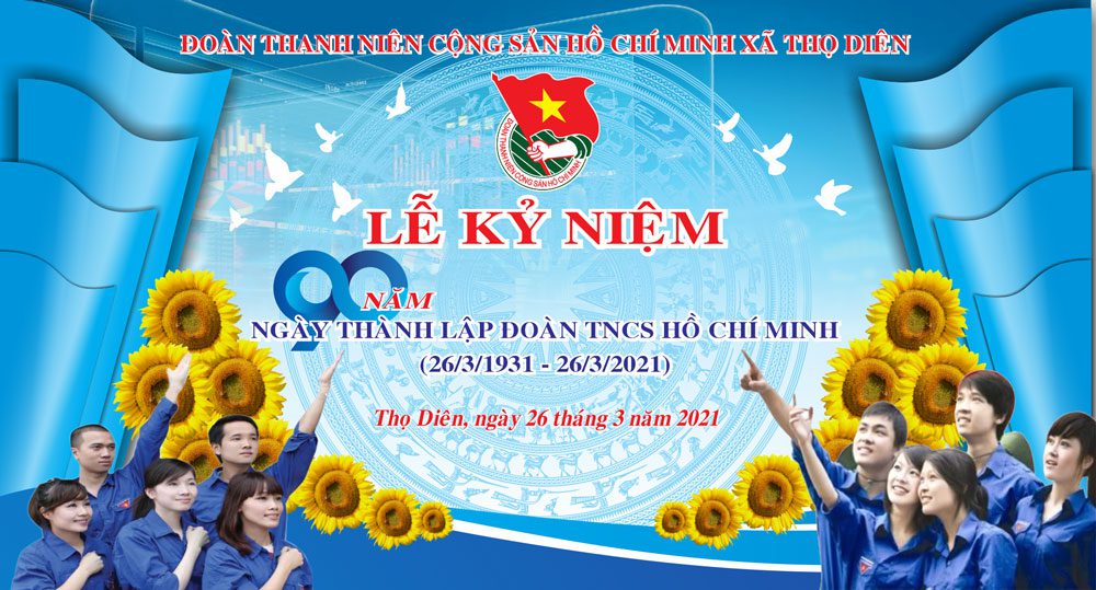 Mẫu băng rôn kỷ niệm thành lập Đoàn TNCS Hồ Chí Minh 26/3 Mẫu băng rôn Đoàn Thanh Niên 03