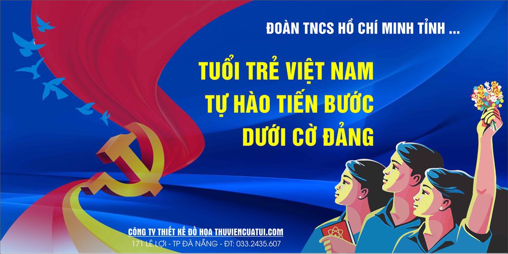 Mẫu băng rôn kỷ niệm thành lập Đoàn TNCS Hồ Chí Minh 26/3 Mẫu băng rôn Đoàn Thanh Niên 16