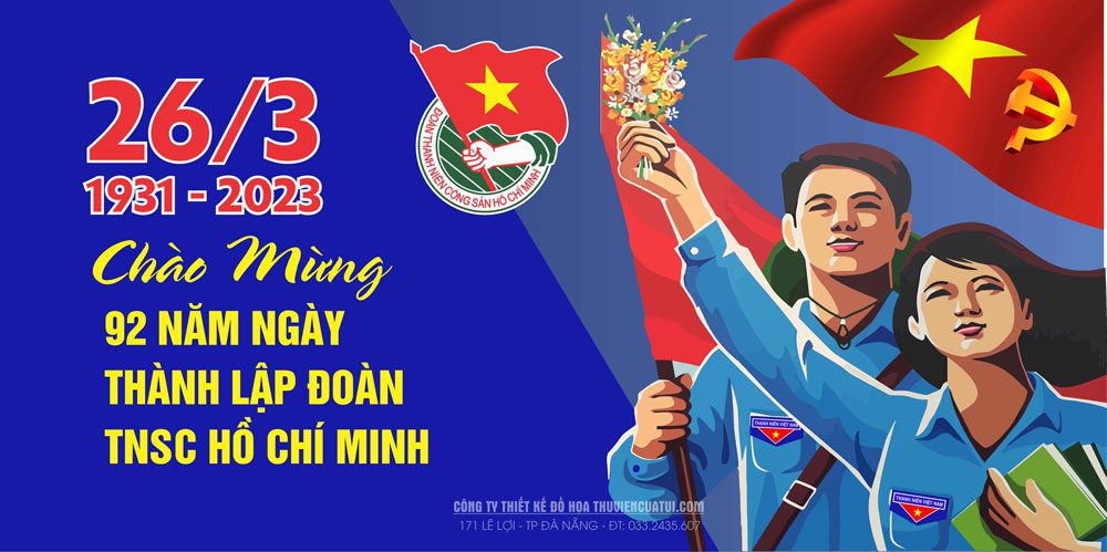 Mẫu băng rôn kỷ niệm thành lập Đoàn TNCS Hồ Chí Minh 26/3 Mẫu băng rôn Đoàn Thanh Niên 18