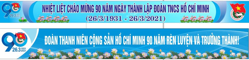 Mẫu băng rôn kỷ niệm thành lập Đoàn TNCS Hồ Chí Minh 26/3 Mẫu băng rôn Đoàn Thanh Niên 01