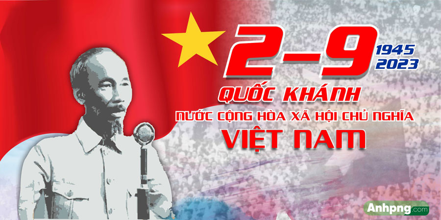 Mẫu băng rôn kỷ niệm Ngày Quốc khánh nước CHXHCN Việt Nam 2/9 Mẫu băng rôn Quốc khánh 2/9 mã 03