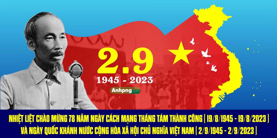 Mẫu băng rôn kỷ niệm Ngày Quốc khánh nước CHXHCN Việt Nam 2/9 Mẫu băng rôn Quốc khánh 2/9 mã 08