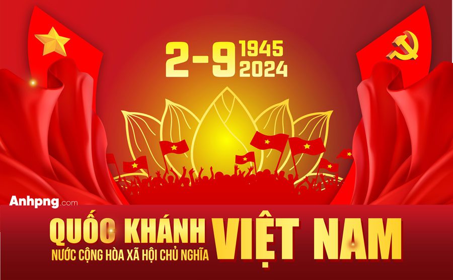 Mẫu băng rôn kỷ niệm Ngày Quốc khánh nước CHXHCN Việt Nam 2/9 Mẫu băng rôn Quốc khánh 2/9 mã 13