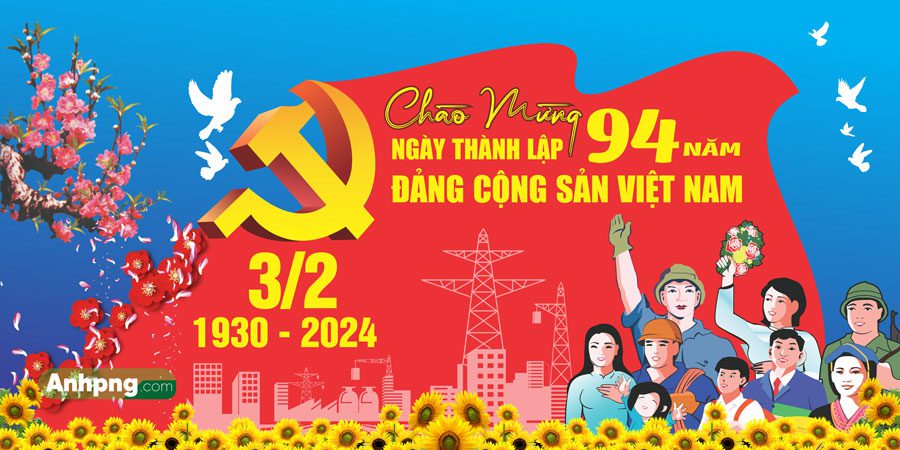 Top 10 + mẫu băng rôn kỷ niệm ngày thành lập Đảng 3/2 Mẫu băng rôn kỷ niệm ngày thành lập Đảng 07