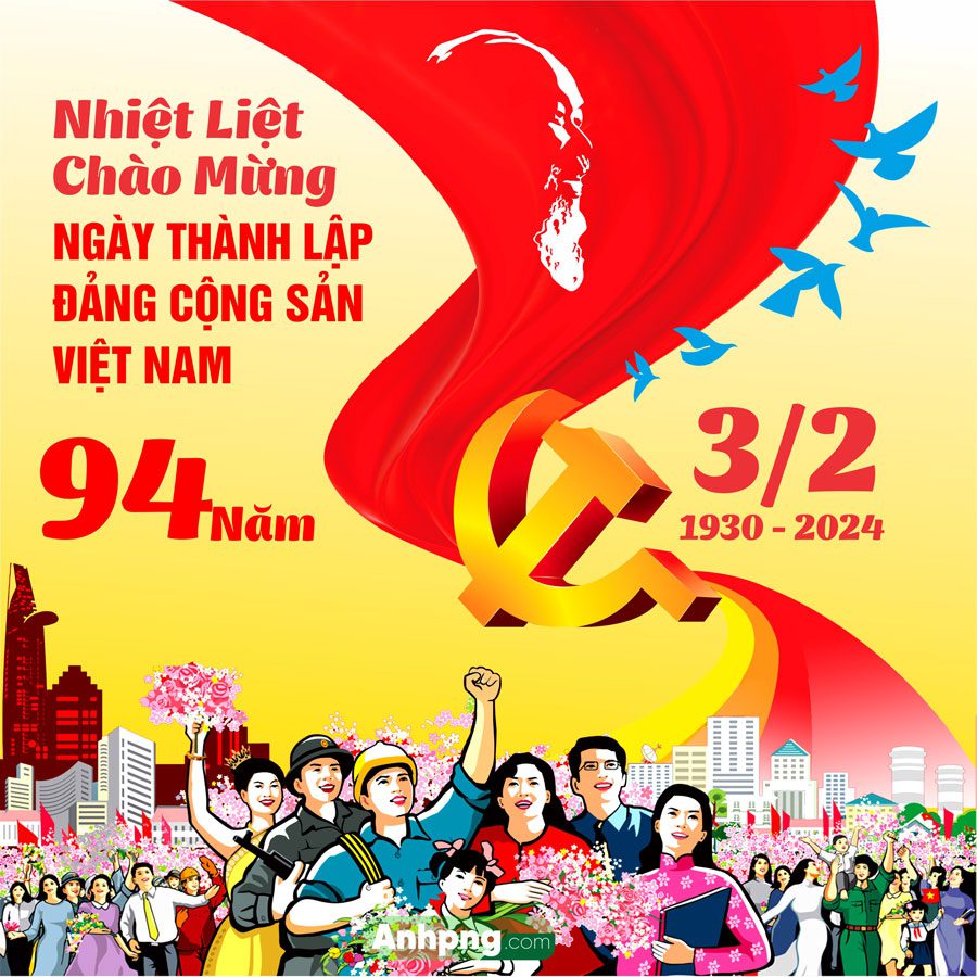 Top 10 + mẫu băng rôn kỷ niệm ngày thành lập Đảng 3/2 Mẫu băng rôn kỷ niệm ngày thành lập Đảng 09