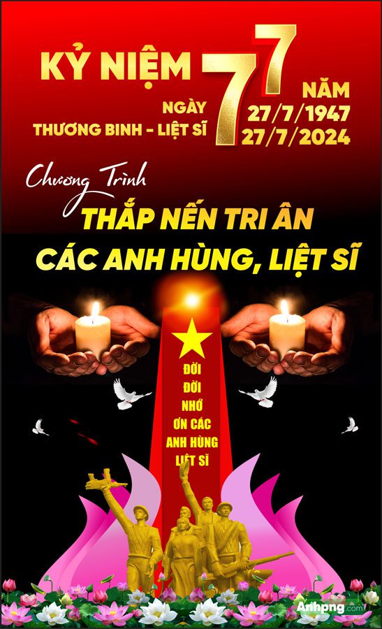 Mẫu băng rôn kỷ niệm ngày thương binh liệt sĩ 27/7 01