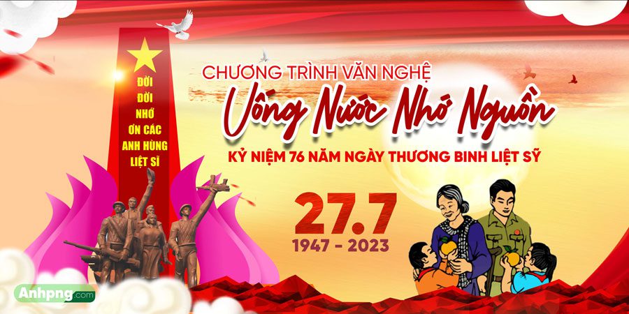 Mẫu băng rôn kỷ niệm ngày thương binh liệt sĩ 27/7 02