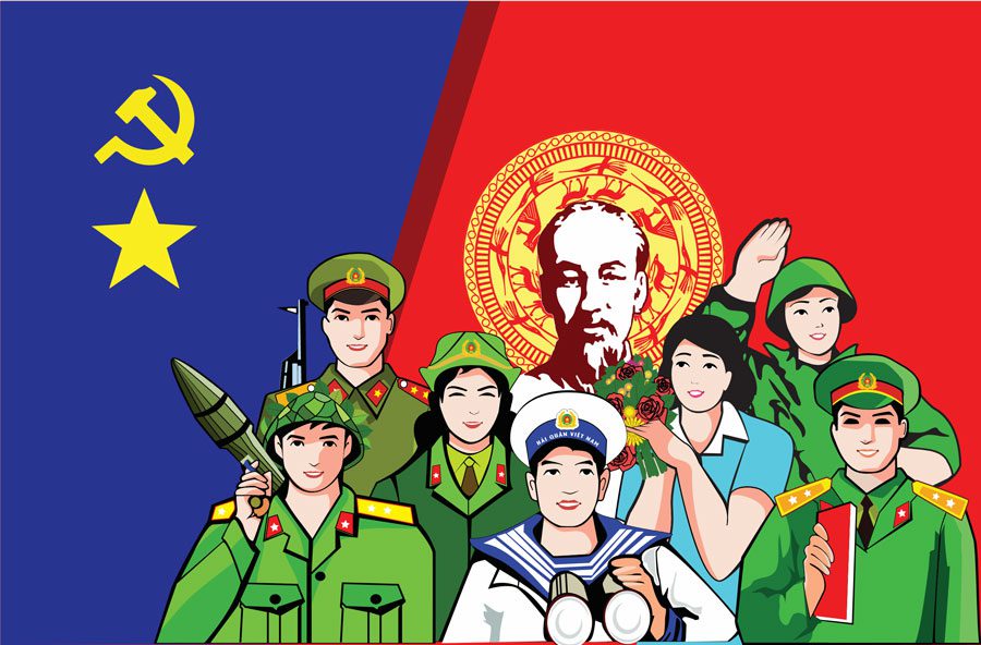 Mẫu băng rôn kỷ niệm thành lập Quân đội 22/12 12