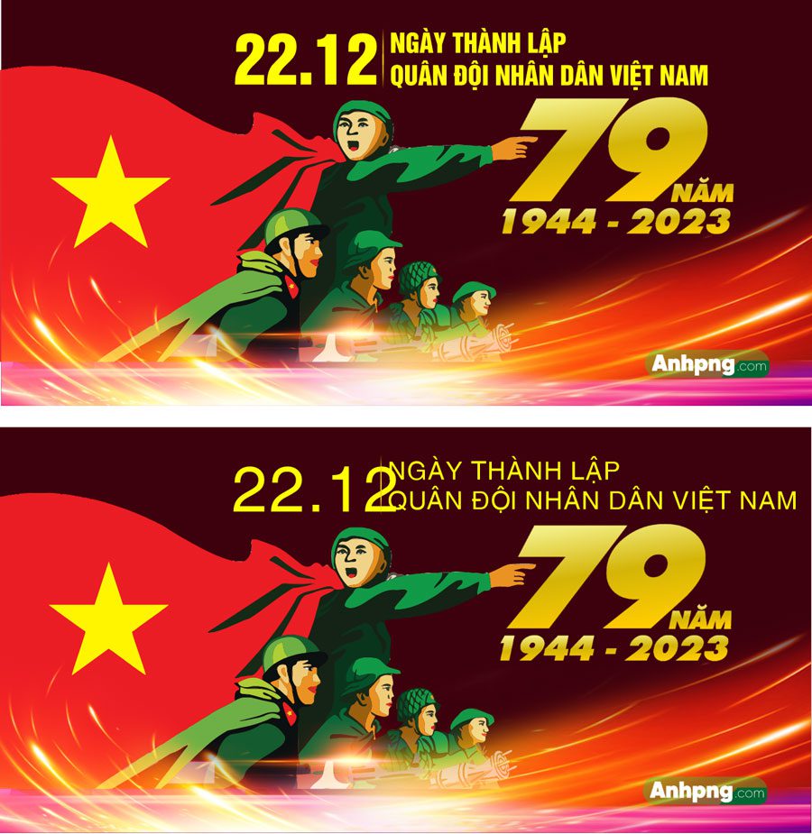 Mẫu băng rôn kỷ niệm thành lập Quân đội 22/12 14