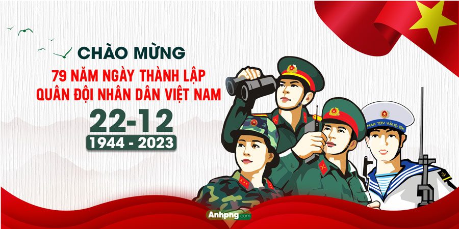 Mẫu băng rôn kỷ niệm ngày thành lập Quân đội Nhân dân Việt Nam 22/12