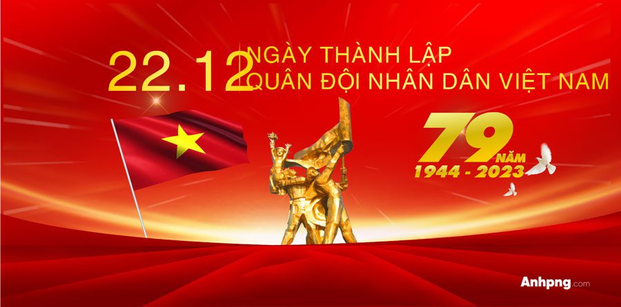Mẫu băng rôn kỷ niệm thành lập Quân đội 22/12 17