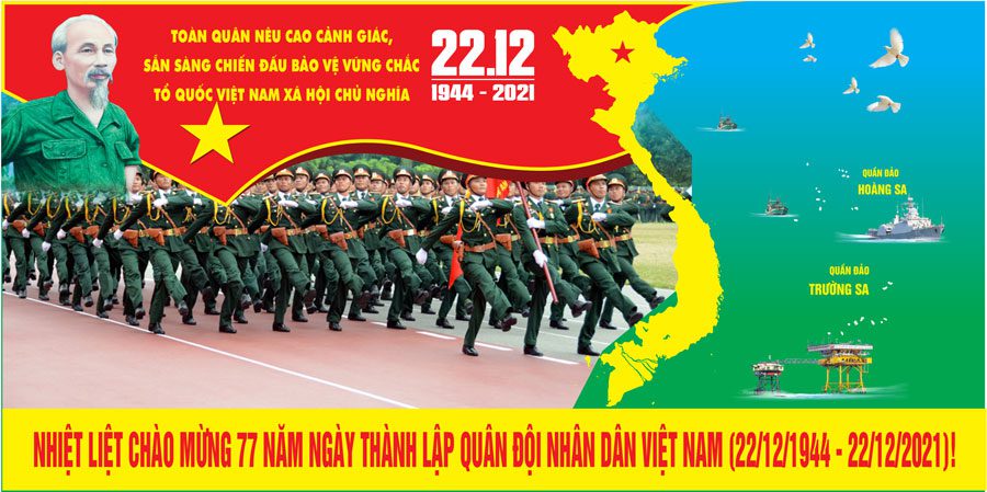 Mẫu băng rôn kỷ niệm thành lập Quân đội 22/12 04