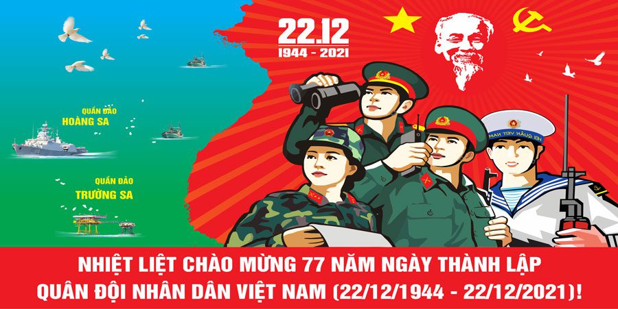 Mẫu băng rôn kỷ niệm thành lập Quân đội 22/12 05