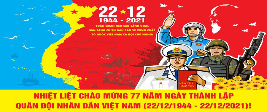 Mẫu băng rôn kỷ niệm thành lập Quân đội 22/12 07