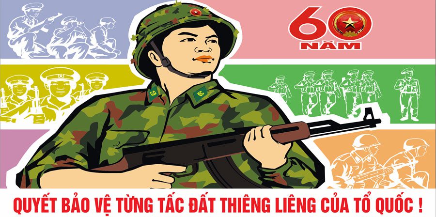 Mẫu băng rôn kỷ niệm thành lập Quân đội 22/12 09