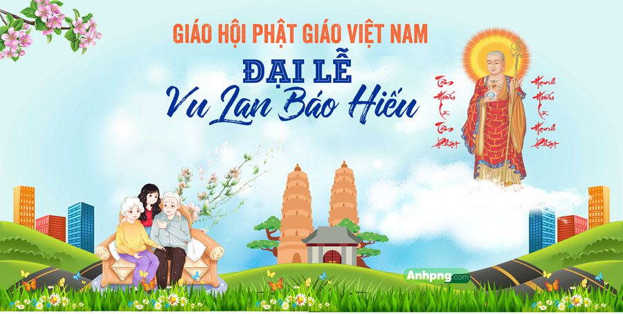 Top 10+ mẫu băng rôn Vu Lan Báo Hiếu đẹp, thiết kế ấn tượng Mẫu băng rôn vu lan báo hiếu 01
