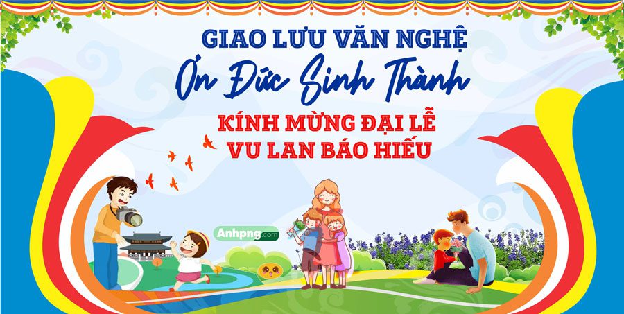 Top 10+ mẫu băng rôn Vu Lan Báo Hiếu đẹp, thiết kế ấn tượng Mẫu băng rôn vu lan báo hiếu 02