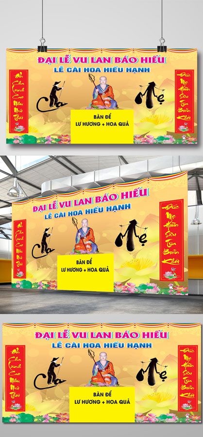 Top 10+ mẫu băng rôn Vu Lan Báo Hiếu đẹp, thiết kế ấn tượng Mẫu băng rôn vu lan báo hiếu 07