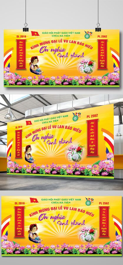 Top 10+ mẫu băng rôn Vu Lan Báo Hiếu đẹp, thiết kế ấn tượng Mẫu băng rôn vu lan báo hiếu 09