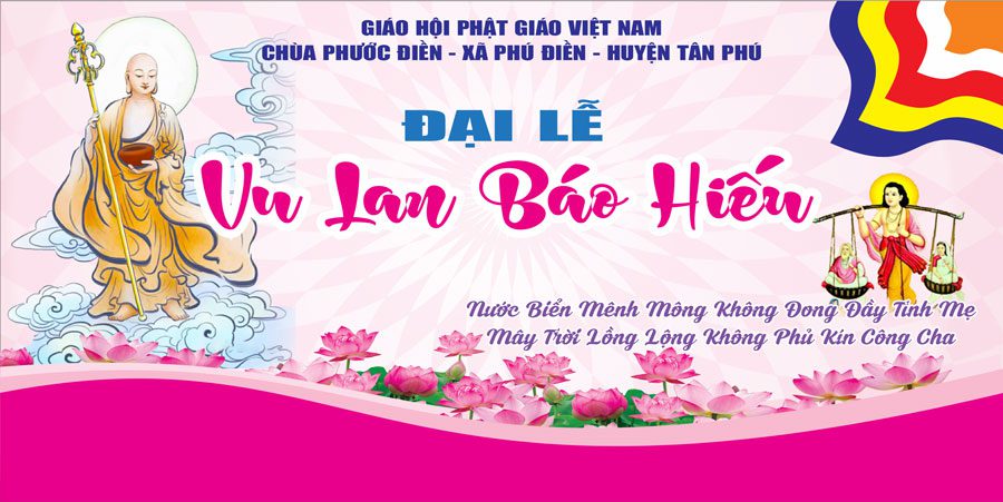 Top 10+ mẫu băng rôn Vu Lan Báo Hiếu đẹp, thiết kế ấn tượng