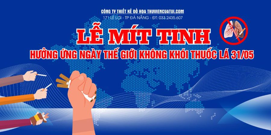 Top 10+ mẫu băng rôn ngày Phòng chống thuốc lá 31/5 Mẫu băng rôn ngày phòng chống thuốc lá 02