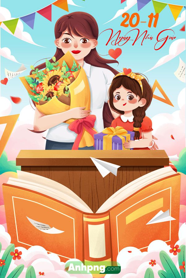 Mẫu băng rôn ngày Nhà giáo Việt Nam 20/10 mẫu 9