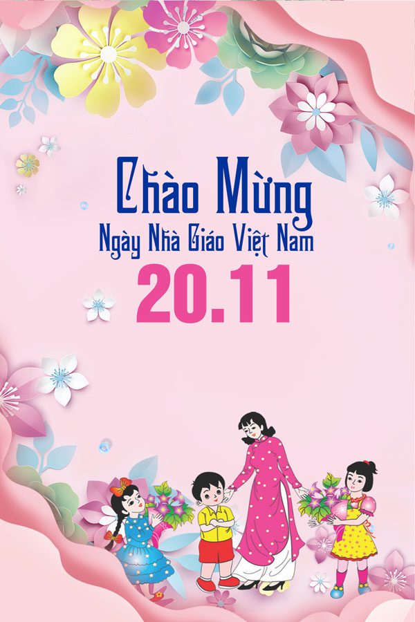 Mẫu băng rôn ngày Nhà giáo Việt Nam 20/10 mẫu 4