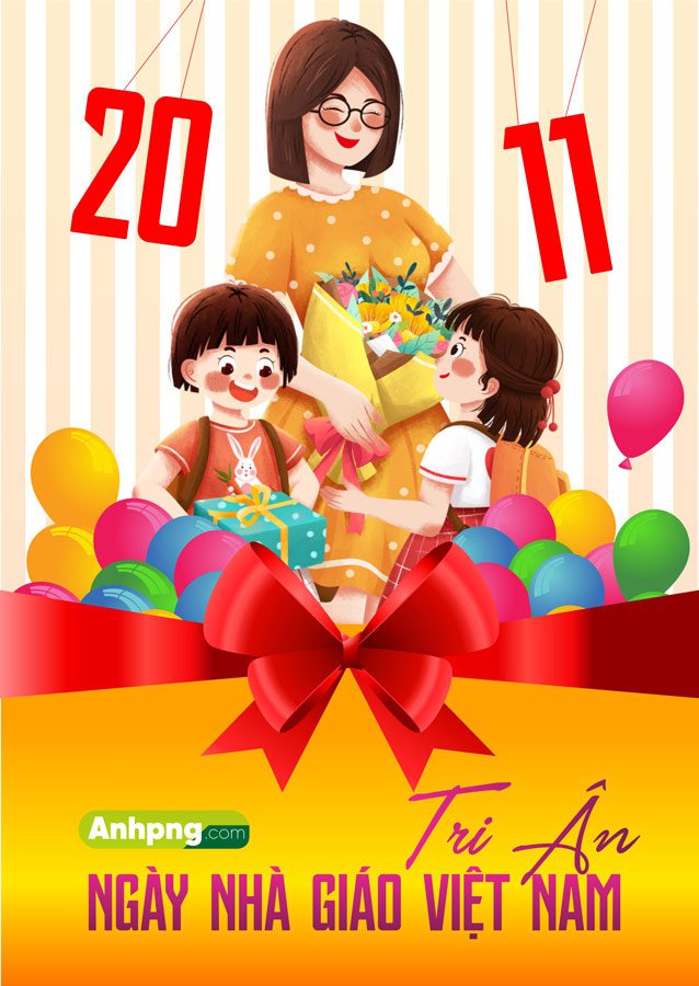 Mẫu băng rôn ngày Nhà giáo Việt Nam 20/10 mẫu 27