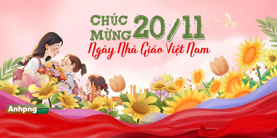 Mẫu băng rôn ngày Nhà giáo Việt Nam 20/10 mẫu 19
